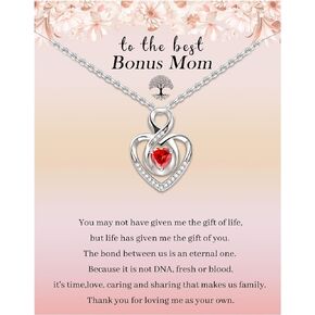 TZPI Sterling Silver Mothers Day Gifts for New Mom, Mother in Law, Bonus Mom, Grandma, Stepmom Infinity Heart Necklace for Mom to be Gifts from Daughter Granddaughter Son