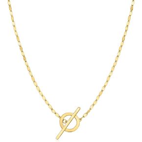 Ross-Simons RS Pure Italian 14kt Yellow Gold Lumachina-Chain Toggle Necklace. 20 inches