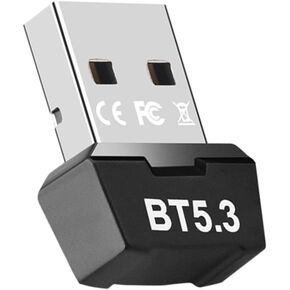 Bluetooth Adapter for PC, 5.3 Bluetooth Dongle for pc Windows 11/10/8.1, Plug & Play USB Bluetooth Adapter for Keyboard/Mouse/Headphone/Speakers/Printer/Game Controllers