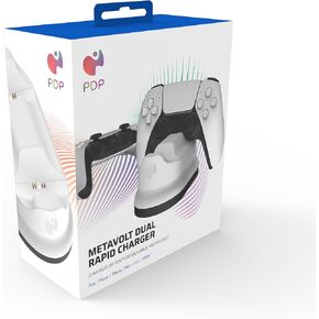 شاحن PDP Gaming Playstation 5 Metavolt المزدوج لجهازي تحكم PS5 - أسود