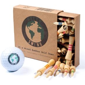 Green Swing Bamboo Castle Golf Tees | Strong Sustainable Biodegradable