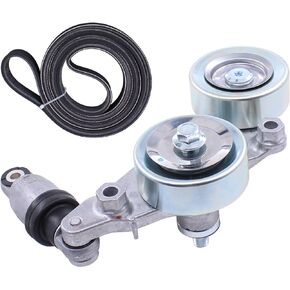 ApplianPar Serpentine Belt with Drive Belt Tensioner Assembly Kit for Honda Accord Pilot Odyssey 3.5L SOHC