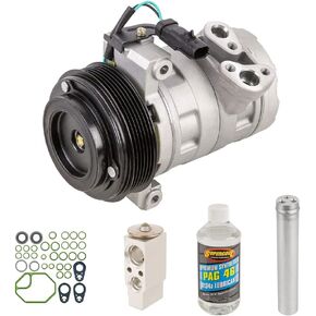 AC Compressor & A/C Kit For Jeep Wrangler JK 3.8L 2007 2008 2009 2010 2011 - Includes Drier, Expansion, Oil & O-Rings! - BuyAutoParts 60-81377RK NEW
