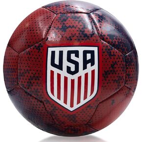 ICON SPORTS GROUP, INC US Soccer Solar Flare Soccer Ball, Red, Size 5