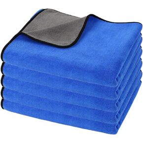 HOUSON 5PCS Microfiber Drying Towel for Car - 12'' x 12'' (400GSM) - Extra Large Drying Towel Car Drying Cloth Towel Super Absorbent Scratch Free Lint Free Cloths Cleaning 30CM*30CM