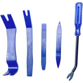 مجموعة أدوات فك بلاستيكية مضادة للخدش مكونة من 5 قطع، مجموعة أدوات إزالة مشبك لوحة الباب الداخلي للسيارة لتثبيت صوت راديو لوحة أجهزة القياس في السيارة (أزرق) in Kuwait