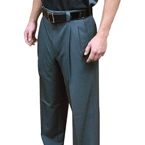Smitty | BBS-396 | 4-Way Stretch Baseball Umpire Pleated Plate Pants with Expander Waistband | Charcoal Grey