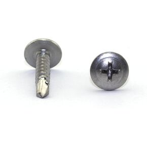 RuiLing 25 Pack Self-Drilling Dovetail Screws 410 Stainless Steel #8 1/2 Inches Truss Head Phillips Drive Drill Point Tek Screws