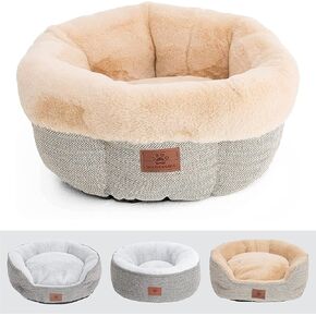 Cat Beds for Indoor Cats,Small Dog Bed,Cuddler Dog Beds,Calming Dog Bed Donut,Soft Anxiety Cozy Pet Beds,Puppy Bed for Small/Medium Dogs Washable Roun