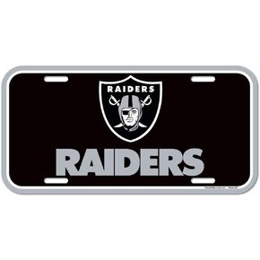 NFL Oakland Raiders License Plate, Team Color, One Size