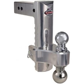 TRIMAX Heavy Duty TRZ10ALHD 10" Pin & Clip Aluminum Drop Hitch for 2-1/2" Receivers-Includes Dual Balls