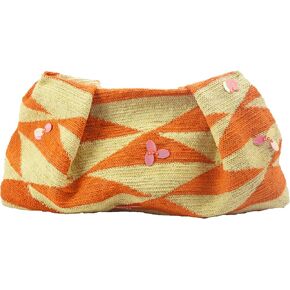 SENSI STUDIO Maxi Sisal Pouch with Sequins
