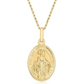 Ross-Simons Italian 14kt Yellow Gold Miraculous Medal Pendant
