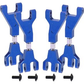 4Pack ShareGoo Metal Front & Rear Upper Suspension Arms A-Arms Compatible with Redcat Blackout XTE XBE SC Pro 1/10 RC Monster Truck Upgrade Parts (Blue)