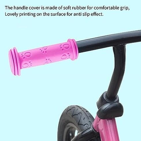 1 Pair Cute Cat Scratcher Design Bike Grips Kids Pink Non Slip TPR Bike Handle Grips, Bicycle Handlebar Grips,Mountain Bike Grips Lock on,for Boys Girls Bike Scooter,Balance Bike,Parts and Components in Saudi Arabia