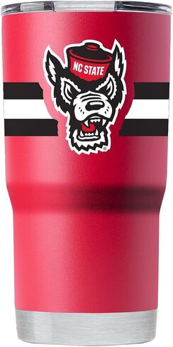 Gametime Sidekicks North Carolina State Wolfpack 20oz Red Tumbler - Officially Licensed, 18/8 Stainless Steel, Double-walled, Vacuum-insulated, UV LED Printed Logos, Sweatless - 360 Wrap in Saudi Arabia