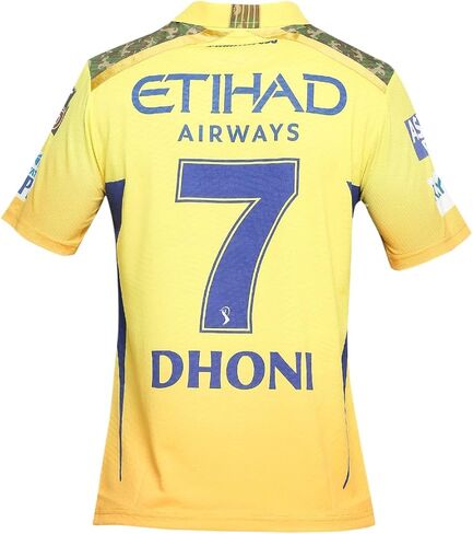 KNK Cricket IPL Jersey CSK Half Sleeve with DHONI 7 Supporter Jersey T-Shirt 2024/25 in Saudi Arabia