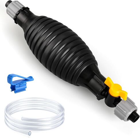 خرطوم سيفون من Yipin للبنزين، مضخة مصاصة سائلة متعددة الوظائف، مع صمام تدفق خرطوم سيفون وإبزيم تثبيت، للغاز والبنزين والديزل وزيت الماء السائل وخزان الأسماك in Kuwait