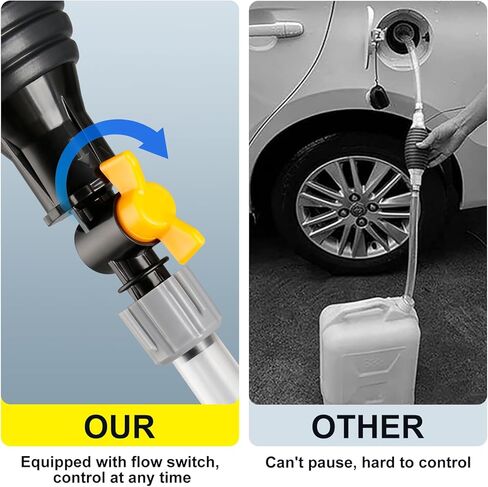 خرطوم سيفون من Yipin للبنزين، مضخة مصاصة سائلة متعددة الوظائف، مع صمام تدفق خرطوم سيفون وإبزيم تثبيت، للغاز والبنزين والديزل وزيت الماء السائل وخزان الأسماك in Kuwait