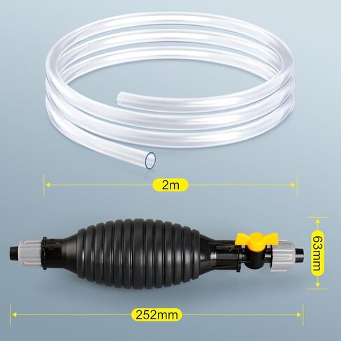 خرطوم سيفون من Yipin للبنزين، مضخة مصاصة سائلة متعددة الوظائف، مع صمام تدفق خرطوم سيفون وإبزيم تثبيت، للغاز والبنزين والديزل وزيت الماء السائل وخزان الأسماك in Kuwait