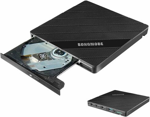 External Blu-ray Drive, USB 3.0 Type-C Optical External Bluray/DVD Drive Burner with SD/TF Port, Support 100G Disc R/W for PC Compatible with Windows XP/7/8/10/11 Mac Laptop Desktop(UJ2X2) in Saudi Arabia