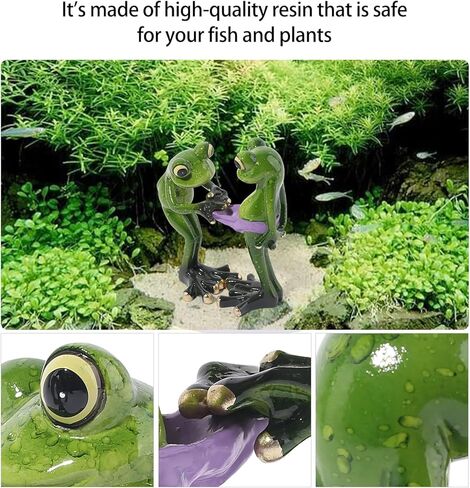 زينة تمثال الضفدع الراتنج لحوض السمك - ديكور تمثال المناظر الطبيعية تحت الماء لخزان الأسماك in Kuwait