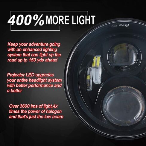 Motorcycle passing lights Led fog light 4.5 inch Auxiliary Light Projector Driving Lamp for Road king Electra Glide Softail H-D Fatboy(Black) in Saudi Arabia