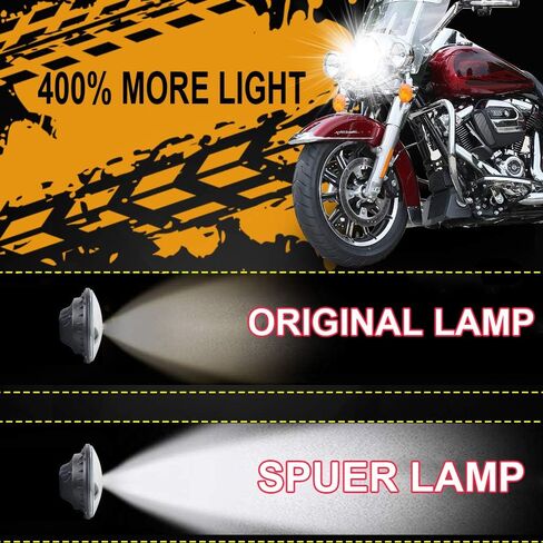 Motorcycle passing lights Led fog light 4.5 inch Auxiliary Light Projector Driving Lamp for Road king Electra Glide Softail H-D Fatboy(Black) in Saudi Arabia