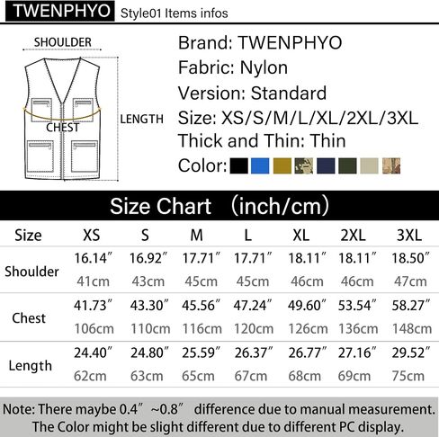 TWENPHYO Versatile Men's Summer Vest for Fishing, Travel, Outdoor Work, Safari and Photography with Multiple Pockets in Saudi Arabia