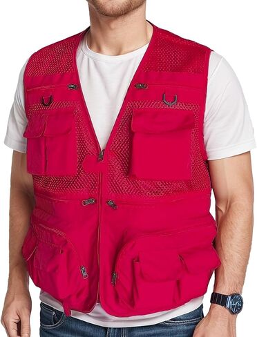 TWENPHYO Versatile Men's Summer Vest for Fishing, Travel, Outdoor Work, Safari and Photography with Multiple Pockets in Saudi Arabia