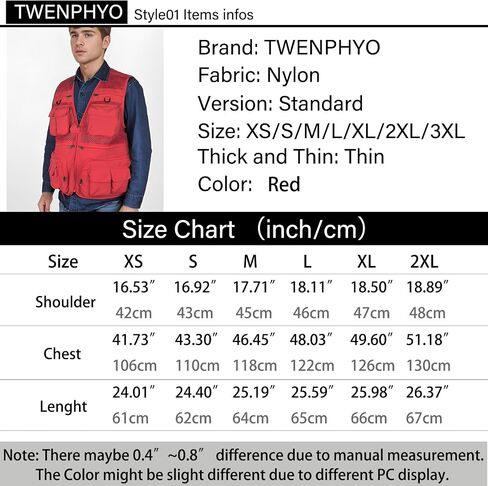 TWENPHYO Versatile Men's Summer Vest for Fishing, Travel, Outdoor Work, Safari and Photography with Multiple Pockets in Saudi Arabia