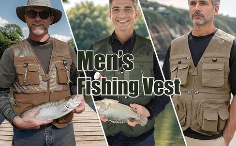 TWENPHYO Versatile Men's Summer Vest for Fishing, Travel, Outdoor Work, Safari and Photography with Multiple Pockets in Saudi Arabia