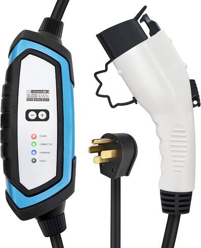كابل شاحن BougeRV المستوى 2 EV (32A، 25FT) محطة شحن السيارة الكهربائية المحمولة EVSE (NEMA14-50) مقاومة للماء للاستخدام الداخلي/الخارجي in Saudi Arabia