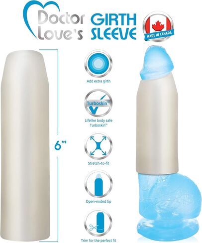 Doctor Love's GS-7-10-30 7" Trim-to-Fit Girth Sleeve with 1" Extra Girth, Light Flesh in Saudi Arabia