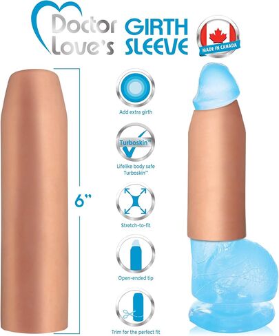 Doctor Love's GS-7-10-30 7" Trim-to-Fit Girth Sleeve with 1" Extra Girth, Light Flesh in Saudi Arabia