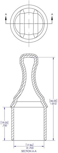 Caplugs 99192549 Plastic Textured Cap with Flat Ergonomic Pull Tab. VFT-250-12, Vinyl, Cap ID 0.250" Length 1.278", Black (Pack of 1000) in Saudi Arabia