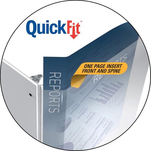 QuickFit Heavy Duty 8.5 x 14 Landscape Spreadsheet View Binder, 2 Inch, Round Ring, Black (95031L) in Saudi Arabia