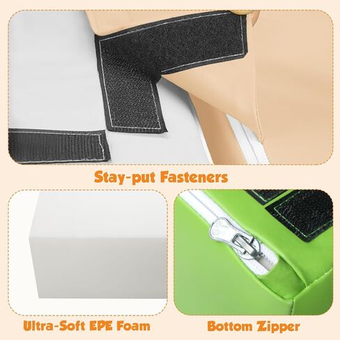 TODIBY 4-Piece Soft PU Leather Toddlers Climbing Toys, Baby Foam Climbing Blocks for Toddlers 3, Foam Play Gym Climbing Structures, Indoor Climb and Crawl Activity Play Set (White and Coffee) in Saudi Arabia