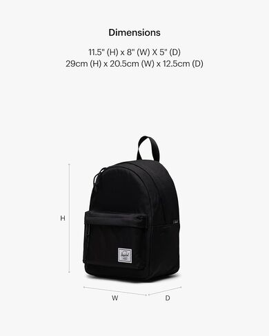 Herschel Supply Co. Herschel Classic Mini Backpack, Black, One Size in Saudi Arabia