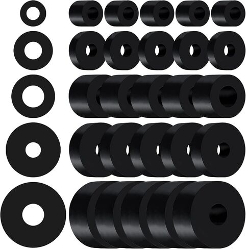 30 PCS Rubber Washer for Bolts, Rubber Flat Washers 3/4 Inch OD x 1/4 Inch ID x 1/4 Inch Thickness Rubber Spacers Black Non-Slip Thick Grommets Vibration Isolation in Saudi Arabia
