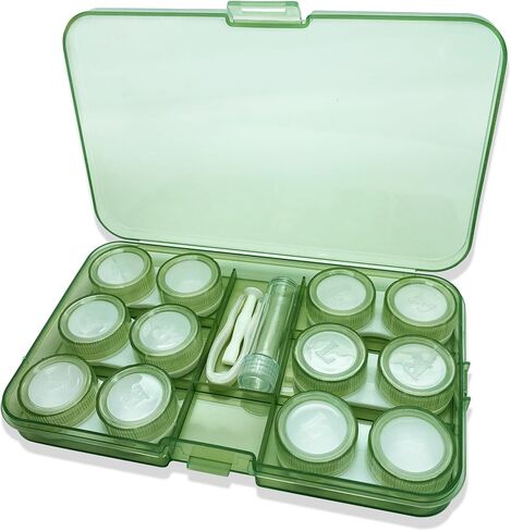 LCFALO 6 Pack Contact Lens Case, Cute Clear Colorful Outdoor Portable Soak Storage Kit Colored Contact Lenses Box for Travel&Home (Pink) in Saudi Arabia