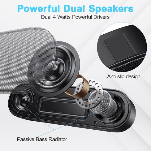 LOKIFT Computer Speakers, Wired Single USB-Powered Sound-bar with Dual 5W Stereo Sound for PC Desktop Monitor, Plug-n-Play (USB-C to USB Adapter Included) in Kuwait