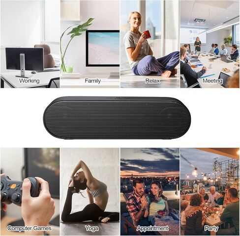 LOKIFT Computer Speakers, Wired Single USB-Powered Sound-bar with Dual 5W Stereo Sound for PC Desktop Monitor, Plug-n-Play (USB-C to USB Adapter Included) in Kuwait