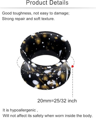 Cisyozi 8 أزواج من مقاييس الأذن السيليكون الرفيعة جدًا، سدادات أنفاق الأذن المرنة، مقابس نقالات، موسع مزدوج متوهج، قياس اللحم، مجموعة أدوات قياس التوكيل للنساء والرجال، 6 جرام - 20 مم in Kuwait