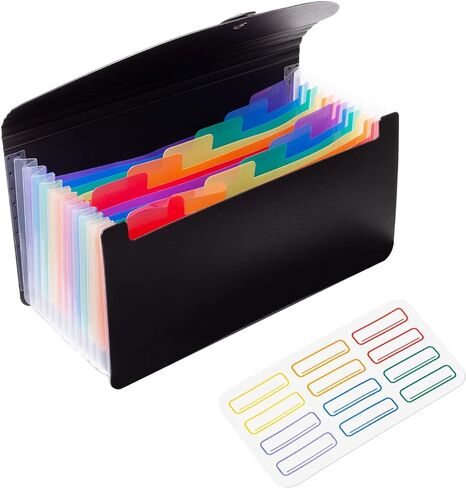 13 Pockets Small Accordion File Organizer, Expanding File Organizer Small for Coupon, Receipt, Ticket, Tax Item, Bill File, Paper Scraps in Saudi Arabia