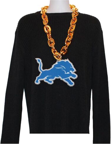 Aminco Detroit Lions NFL Fan Chain, Gold in Saudi Arabia