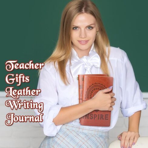 4 Pcs Teacher Leather Journal Retro Travel Journal Notebook It Takes a Big Heart to Shape Little Minds Teacher Appreciation Gifts Writing Notepad for Teacher's Day Birthday Graduation in Saudi Arabia