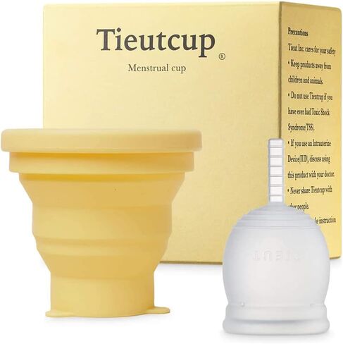 TIEUTCUP Menstrual Cup for Period (1.08fl oz) (Small) | Reusable Menstrual Cups Heavy Flow 12Hour Feminine Cup | Period Cups for Women with Medical Grade Silicone in Saudi Arabia