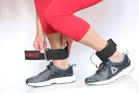 Grizzly Fitness Premium 2" Padded Neoprene Ankle Strap for Men and Women | One-Size Single in Saudi Arabia