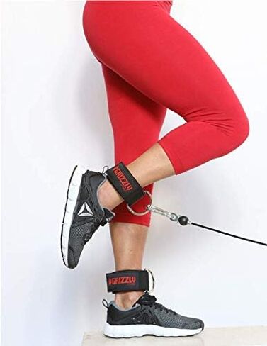 Grizzly Fitness Premium 2" Padded Neoprene Ankle Strap for Men and Women | One-Size Single in Saudi Arabia